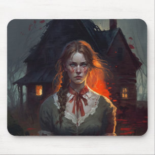 Haunting house mousepad