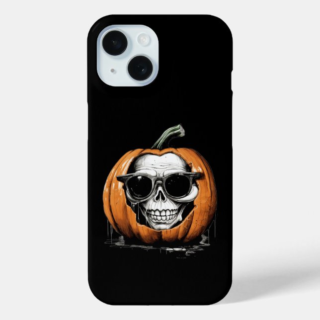 Haunting Jack O' Lantern Grinning Skull Halloween Case-Mate iPhone Hülle (Rückseite)