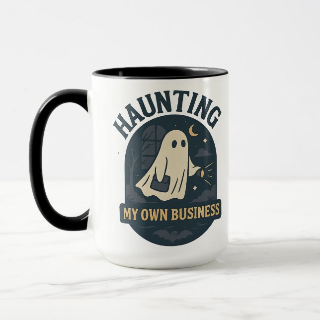 Haunting My Own Business | Halloween Tasse (Links)