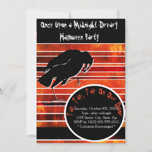Haunting Raven Poe Inspiriert Halloween NIE Einladung