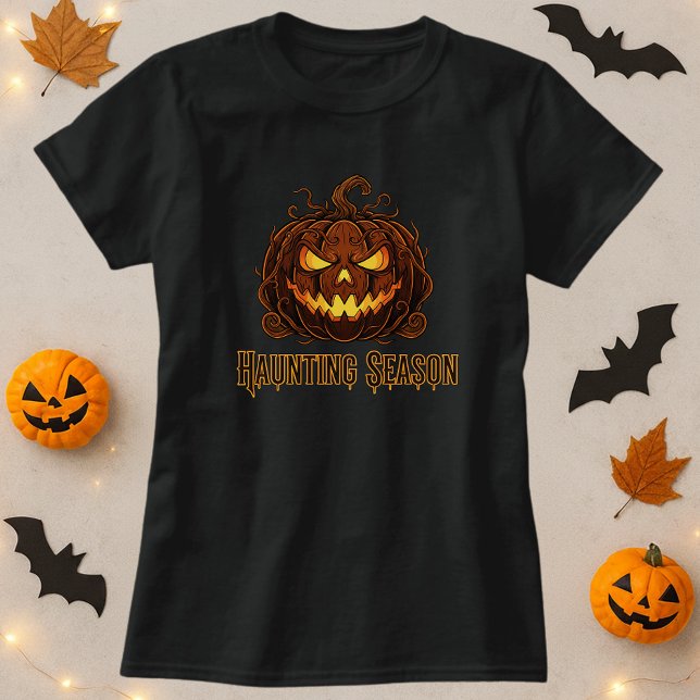 Haunting Season Pumpkin Jack-O′Lantern T-Shirt (Von Creator hochgeladen)