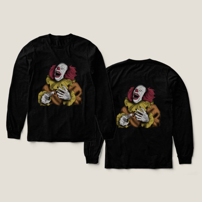 Haunting Vibes Halloween Men’s T-Shirt Tri-Blend Shirt (Design Vorderseite & Rückseite)