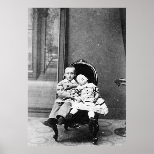 Haunting Vintage Sibling Portrait  Poster (Vorne)