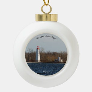 Haupt-Enteninsel Lichtschmuck Keramik Kugel-Ornament