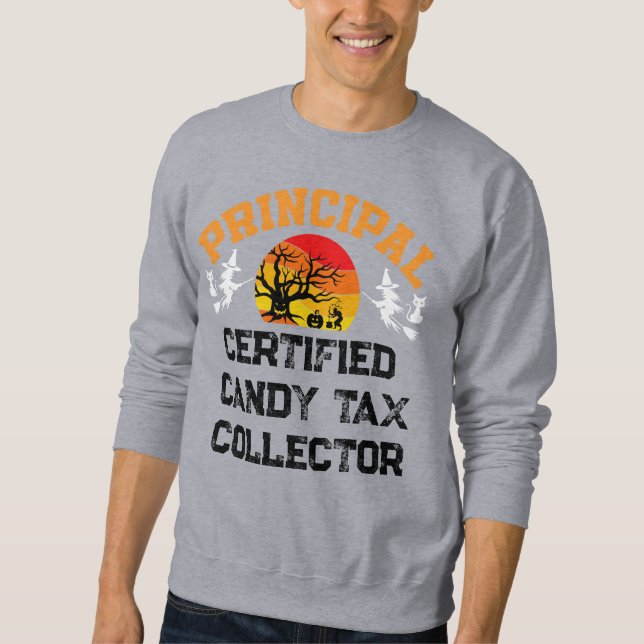 Haupt-Halloween-Steuerbeamter Sweatshirt (Vorderseite)