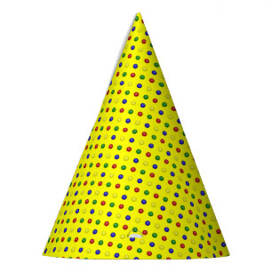 Haupt-Polka-Dots-Gelb-PAPER-PARTY-HATS Partyhütchen