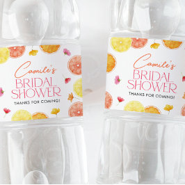 Haupt-Squeeze Citrus Blume Brautparty Wasserflaschenetikett