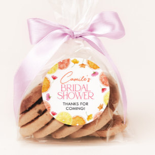 Haupt-Squeeze-Citrus-Braut-Party-Favor-Etiketten Runder Aufkleber