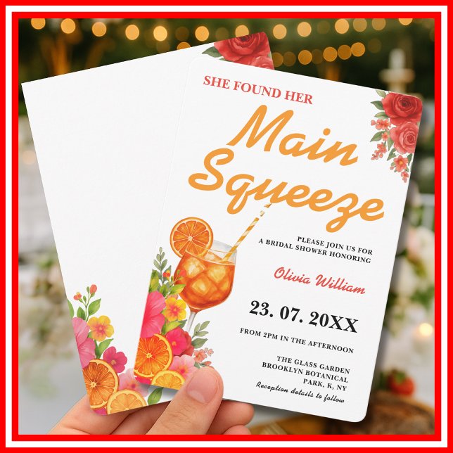 Haupt-Squeeze-Citrus-Brautparty Einladung (Von Creator hochgeladen)