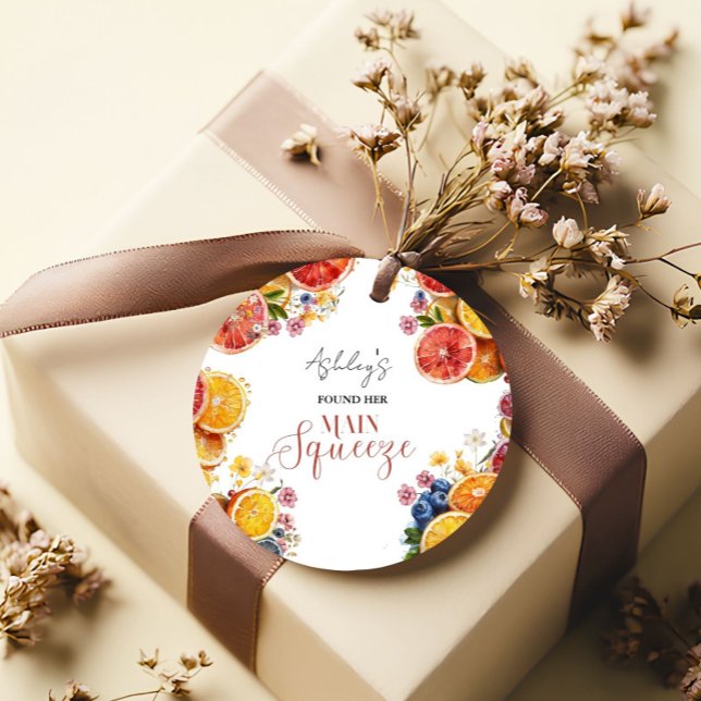 Haupt-Squeeze-Citrus-Brautparty Geschenkanhänger (Von Creator hochgeladen)