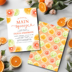 Haupt-Squeeze Citrus Brautparty Orange Einladung