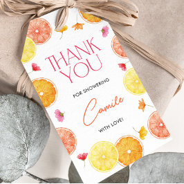 Haupt-Squeeze Citrus Brautparty Rectangle Gefallen Geschenkanhänger