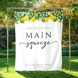 Haupt-Squeeze-Lemon-Brautparty-Hintergrund Wandteppich