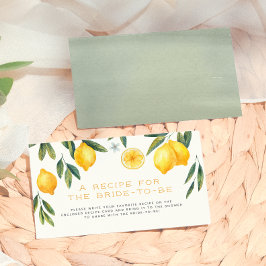 Haupt-Squeeze Lemon Brautparty Rezept Begleitkarte