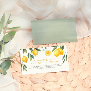 Haupt-Squeeze Lemon Brautparty Rezept Begleitkarte