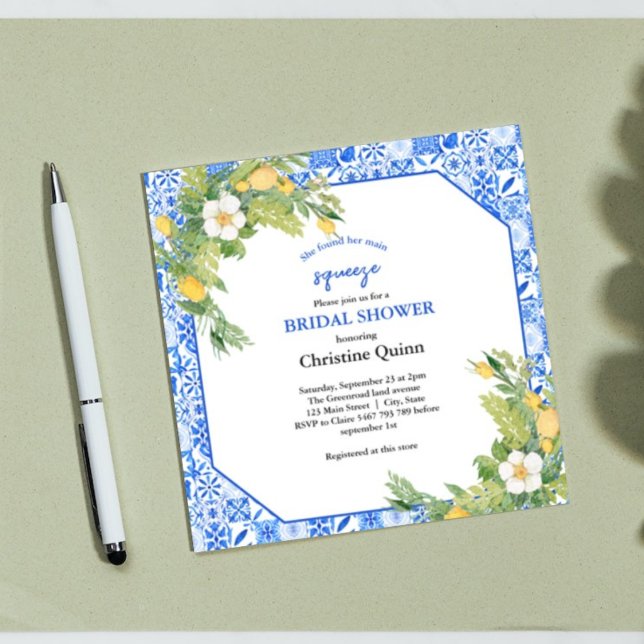 Haupt-Squeeze Lemon und marokkanisches Brautparty Einladung (Von Creator hochgeladen)