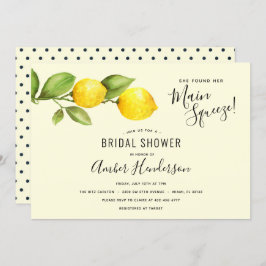 Haupt-Squeeze-Lemons-Brautparty Einladung