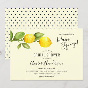 Haupt-Squeeze-Lemons-Brautparty Einladung