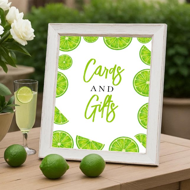 Haupt-Squeeze-Lime-Brautparty-Karten & Geschenke S Poster (Von Creator hochgeladen)