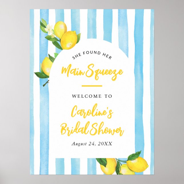 Haupt-Squeeze-Sommer-Limonen-Junggesellinnen-Absch Poster (Vorne)