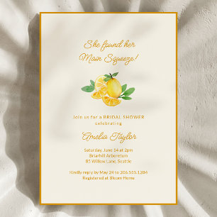 Haupt-Squeeze-Zitronen-Frucht-Zitrus-Junggesellinn Einladung