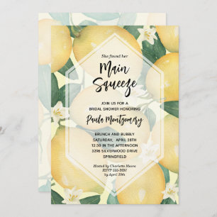 Haupt-Squeeze-Zitronen und Grünes Brautparty Einladung