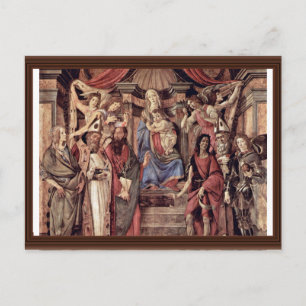 Hauptaltarbild Tafel: Enthronisierte Madonna Vier Postkarte