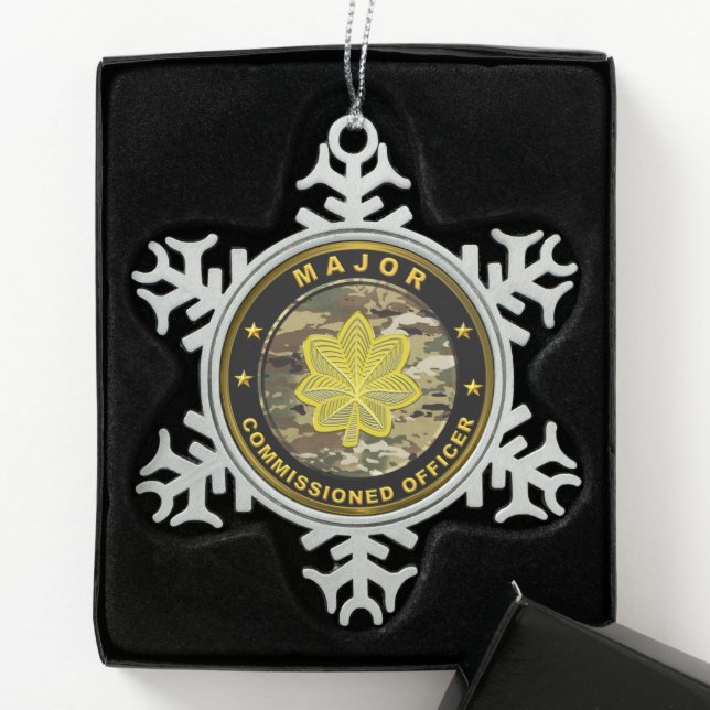 Hauptarmee Schneeflocken Zinn-Ornament (Box)