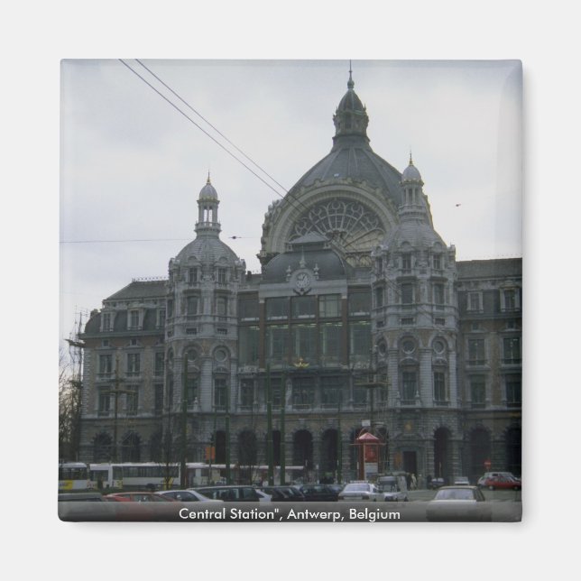 Hauptbahnhof", Antwerpen, Belgien Magnet (Vorne)
