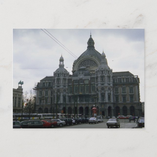 Hauptbahnhof", Antwerpen, Belgien Postkarte (Vorderseite)