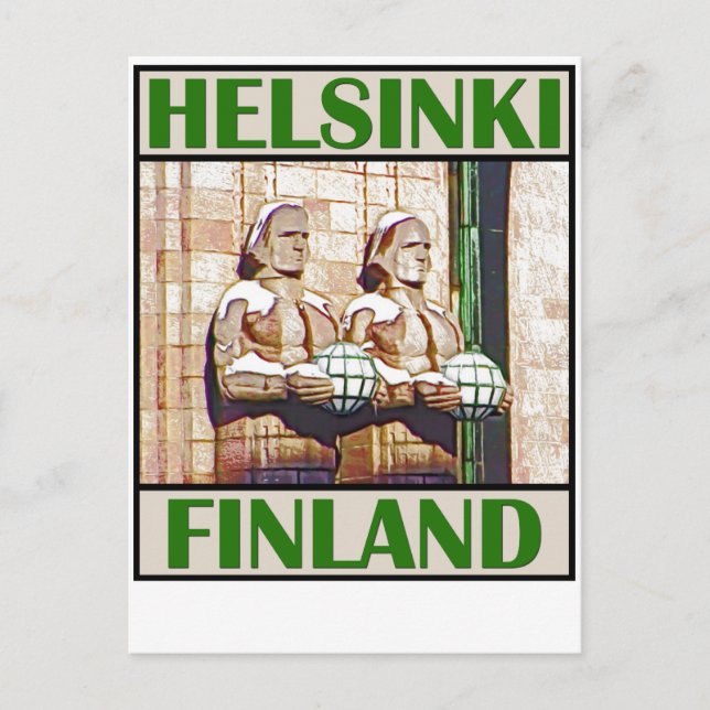 Hauptbahnhof, Helsinki Postkarte (Vorderseite)