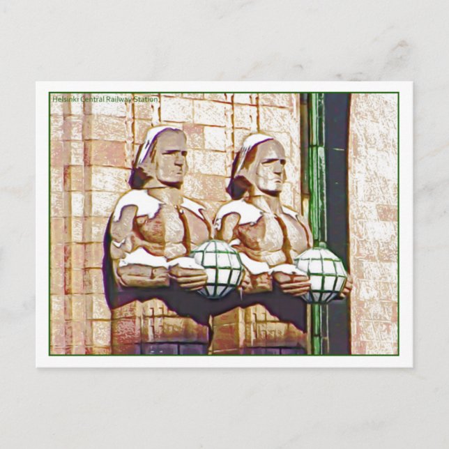 Hauptbahnhof Helsinki Postkarte (Vorderseite)