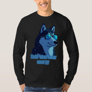 Hauptcharakter-Energie – Husky mit Sonnenbrille T- T-Shirt