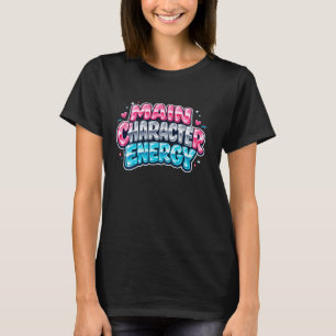 Hauptcharakter-Energie Y2K Bubble T-Shirt