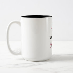 Hauptcharakter-Stimmung Rosa Schleife Keramik-Tass Zweifarbige Tasse