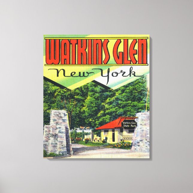 Haupteingang Aussicht auf den Watkins Glen Staat P Leinwanddruck (Vorderseite)
