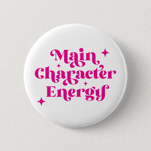 Hauptfigur Energie rosa Button