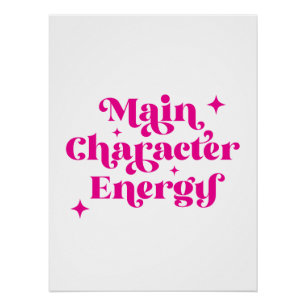 Hauptfigur Energie rosa Poster
