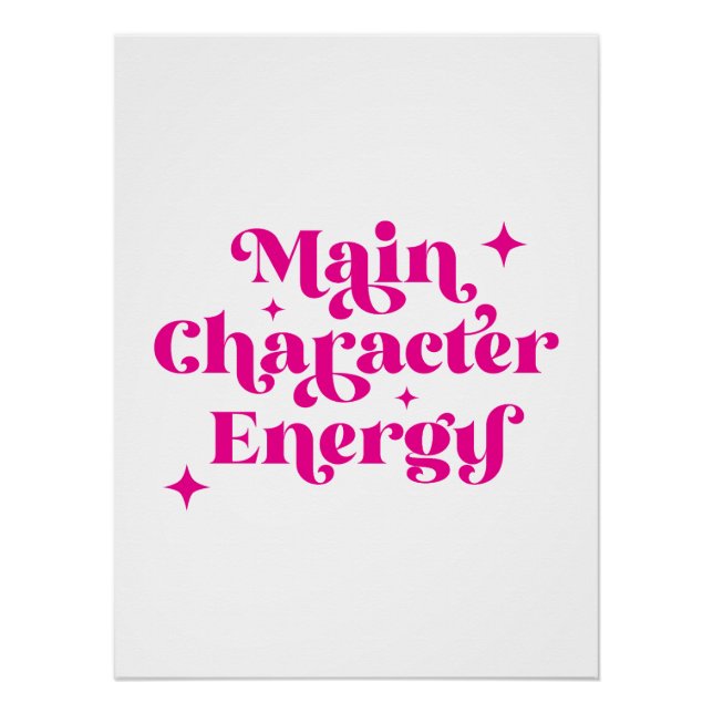 Hauptfigur Energie rosa Poster (Vorderseite)