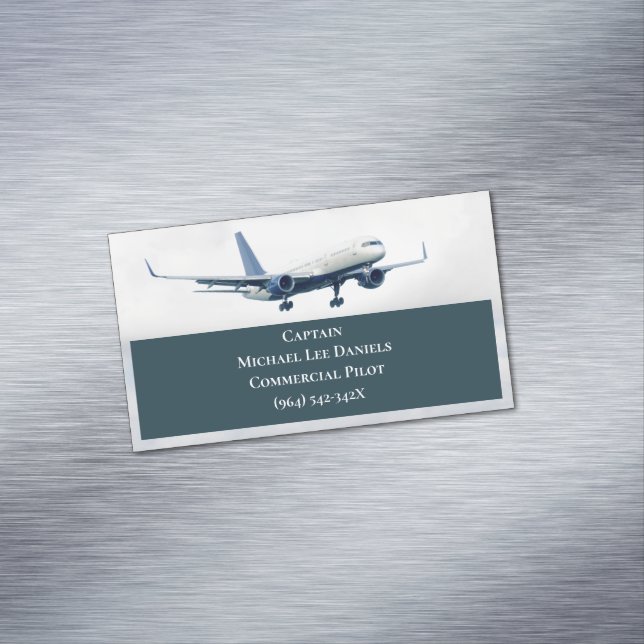 Hauptflugzeugführer Pilot Flugzeug Sky Magnetische Visitenkarte (Beispiel)