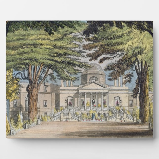 Hauptfront des Chiswick House, von R. Ackerma Fotoplatte (Vorderseite)