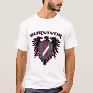 Haupthals-Krebs-Überlebend-Wappen T-Shirt