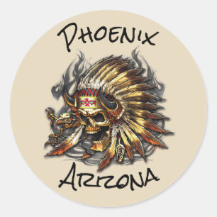 Hauptknochen Phoenix Arizona Runder Aufkleber