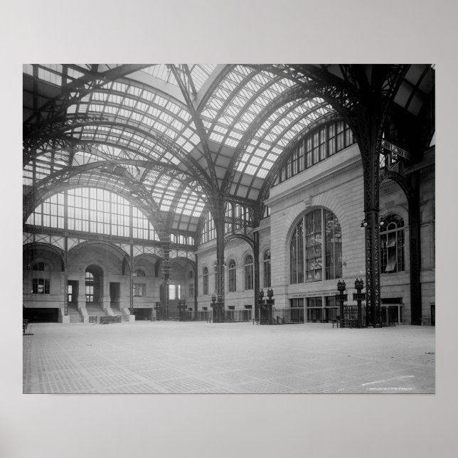 Hauptkongress der Penn Station, 1915. Vintages Fot Poster (Vorne)