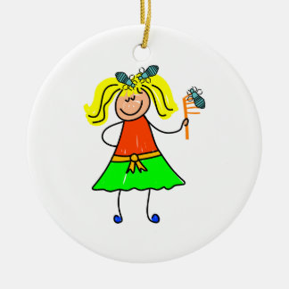 Hauptlaus-Kind Keramik Ornament