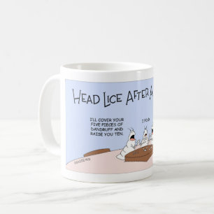 Hauptläuse nach einem Summenschnitt Kaffeetasse