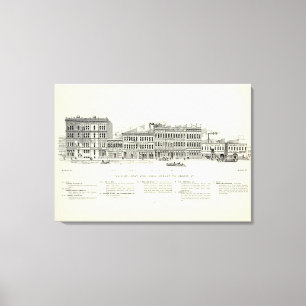 Hauptleitungsostseite Markt und Auftrag Leinwanddruck