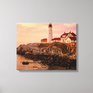 Hauptlicht Maine KapElizabeth Portland Leinwanddruck