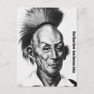Häuptling Black Hawk Postkarte