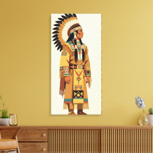 Häuptling der Native Americans Leinwanddruck